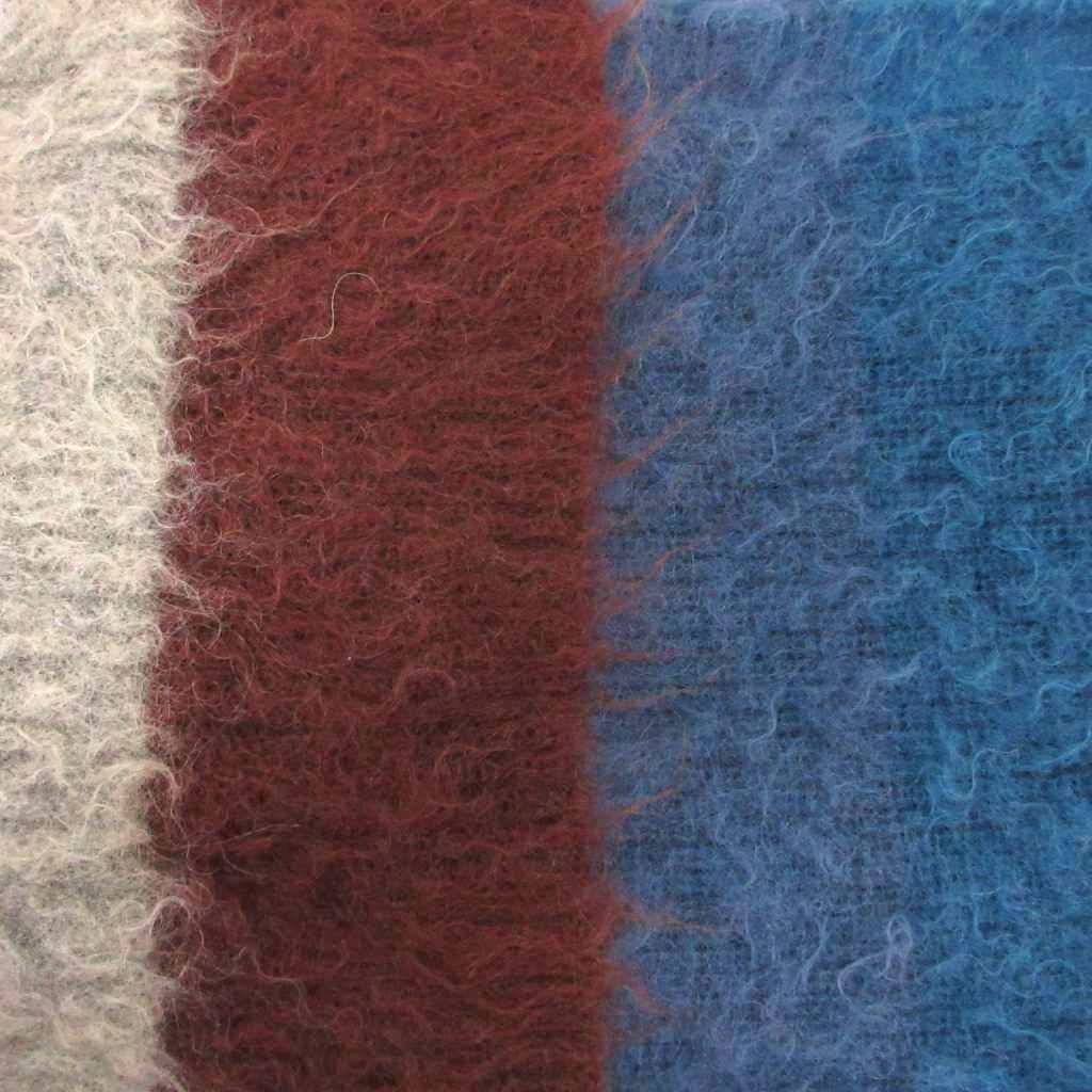 YOKE ヨーク モヘア混 マフラー ストール ボーダー マルチカラー