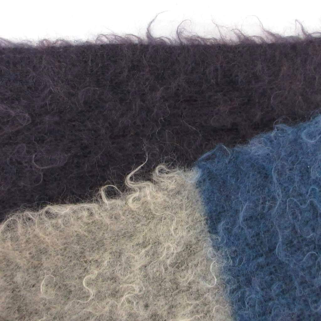 YOKE ヨーク モヘア混 マフラー ストール ボーダー マルチカラー