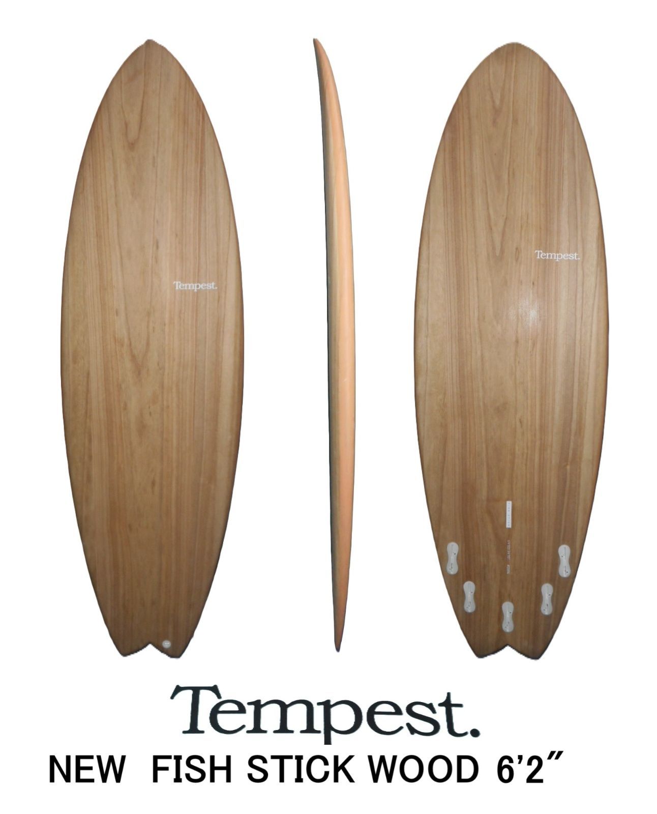 一部除く Tempest モデル名 FISH STICK WOOD 6 2 フィンセット