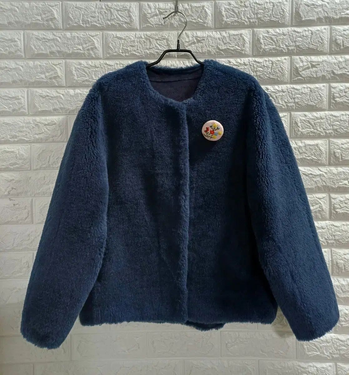 ウール100%ジャケット ネイビー - メルカリ