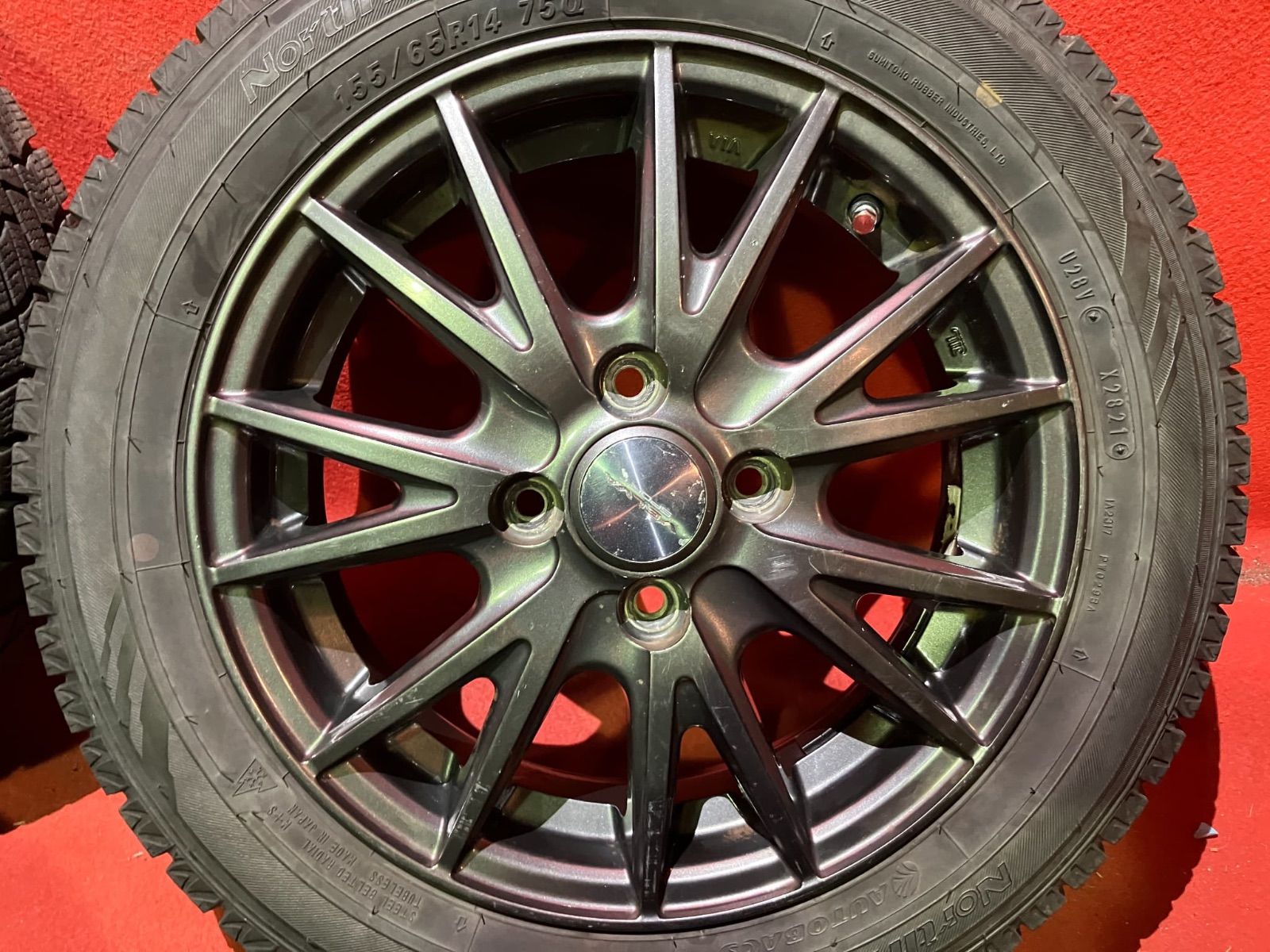 スタッドレスホイールセット 155/65R14 NORTH TREK N3i 楽天市場】155