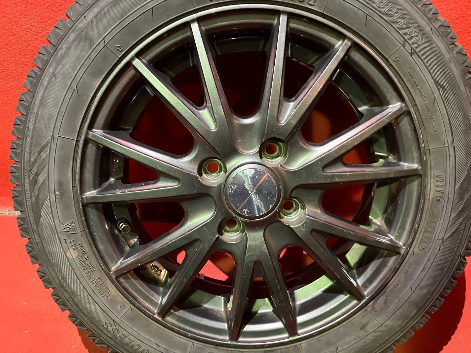 スタッドレスタイヤホイールセット 155