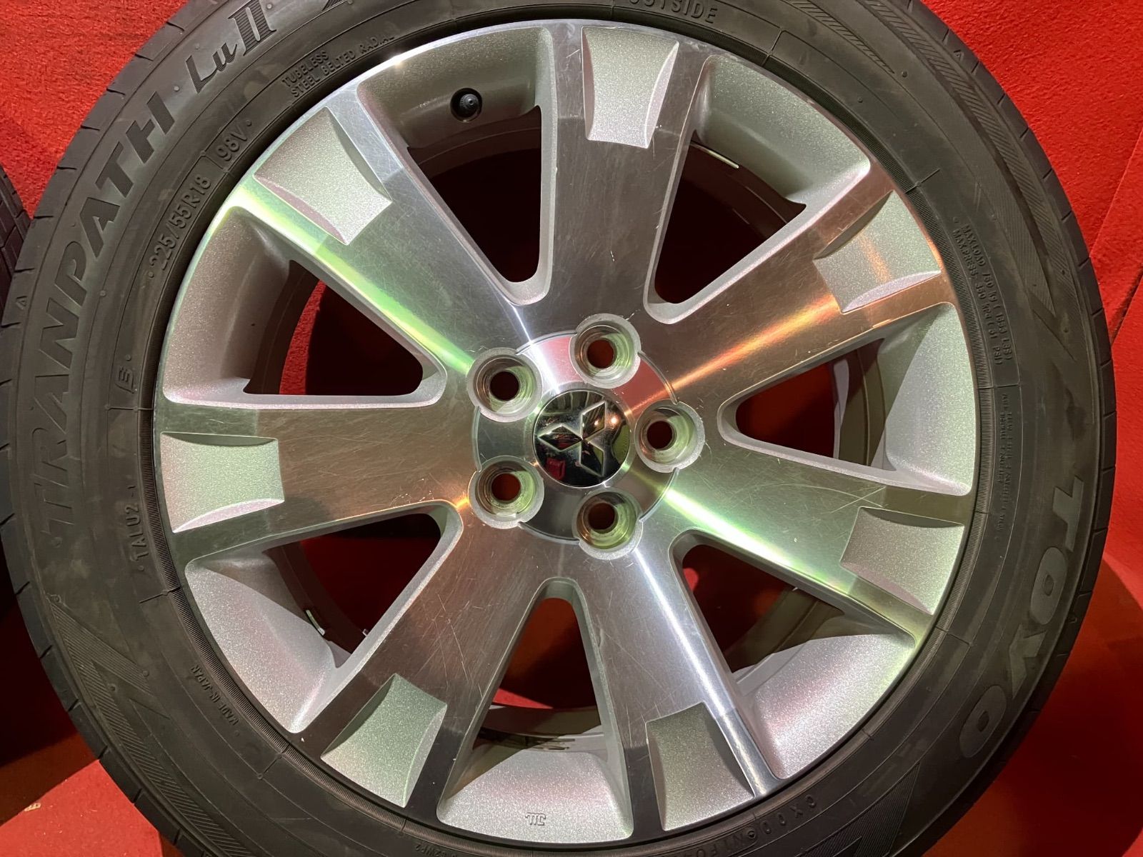 サマータイヤホイールセット 225 55 R 18 TOYO LuII x 7 0 38 114 3 5 H ミツビシ デリカD 4本SET