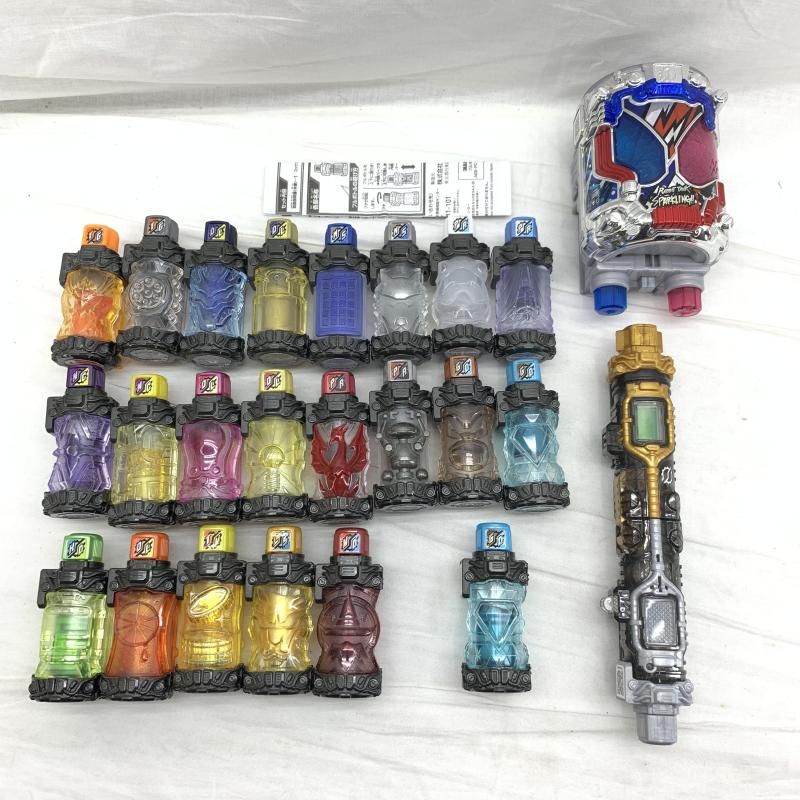 中古】現状品)仮面ﾗｲﾀﾞｰﾋﾞﾙﾄﾞ ﾌﾙﾎﾞﾄﾙｾｯﾄ(22本+ｽﾊﾟｰｸﾘﾝｸﾞ+ﾌﾙﾌﾙﾗﾋﾞﾀﾝ)[91