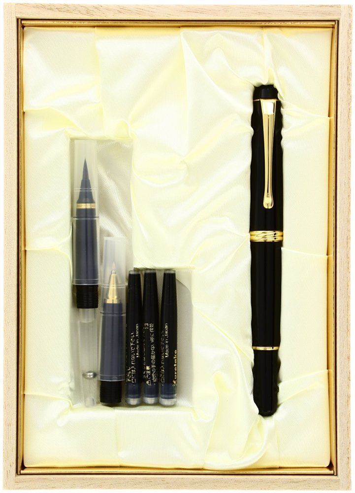 在庫 呉竹 筆ペン 万年毛筆 夢銀河 DAY 140 11 黒