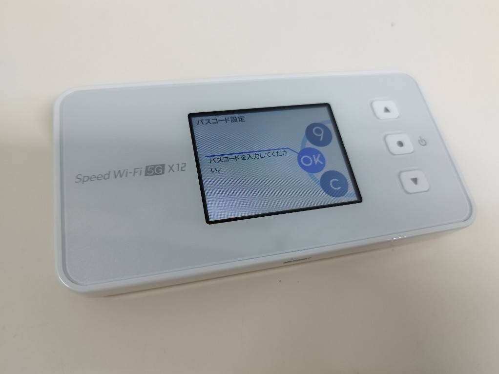 ジャンク】Speed Wi-Fi 5G X12/NAR03/ホワイト/モバイルルーター (1