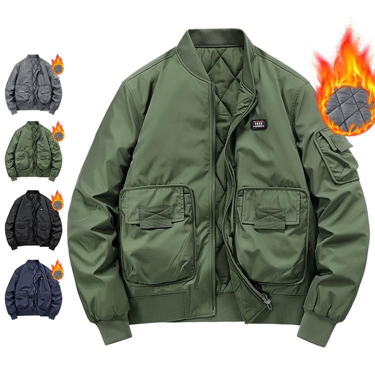 メンズ ミリタリージャケット トラックジャケット 中綿ジャケット ジャンパー ma-1 ma1 厚手 綿入り 防寒着 秋冬 秋物