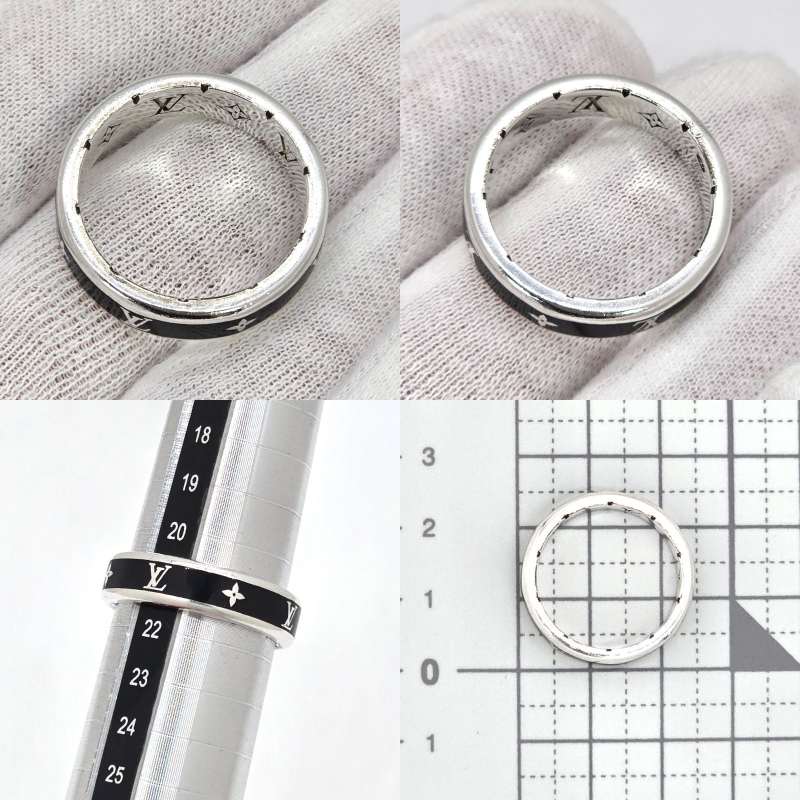 LOUIS VUITTON ルイヴィトン M1534L リング・LV スパイク L 約21.5号