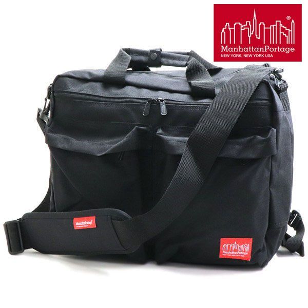マンハッタンポーテージ ブリーフケース 3 Way リュック ショルダーバッグ メンズ レディース Manhattan Portage 1446 ZH BLACK