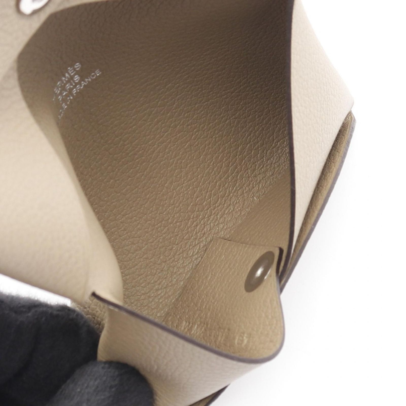 エルメス HERMES コインケース カルヴィ ベージュマルファ レザー