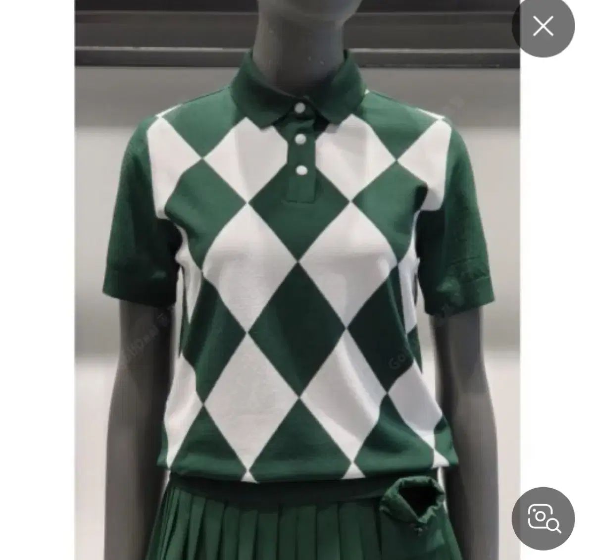 ボルビック レディース アーガイル 半袖 ニット