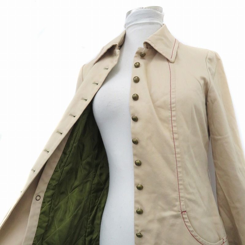 ホコモモラ×シビラ　ロングキルティングジャケット　ショール　ベージュ　40 L ホコモモラ×シビラ ロングキルティングジャケット ショール ベージュ