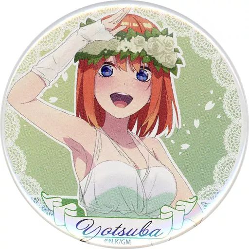 中野四葉 五等分の花嫁 まねきねこ アクリルスタンド 特典 缶バッジ オリジナル 中古】バッジ・ピンズ 中野四葉(ウェディングドレス) オリジナル缶