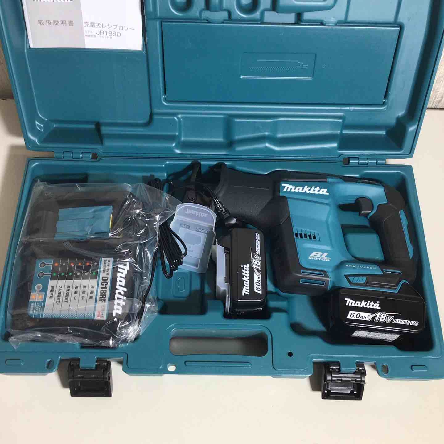 マキタ makita コードレス レシプロソー バッテリー-充電器付 フルセット 充電式 18 V