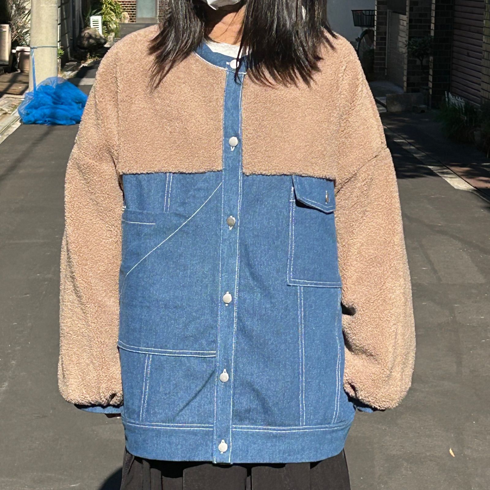 ボアドッキングデニムジャケット(A251495L)