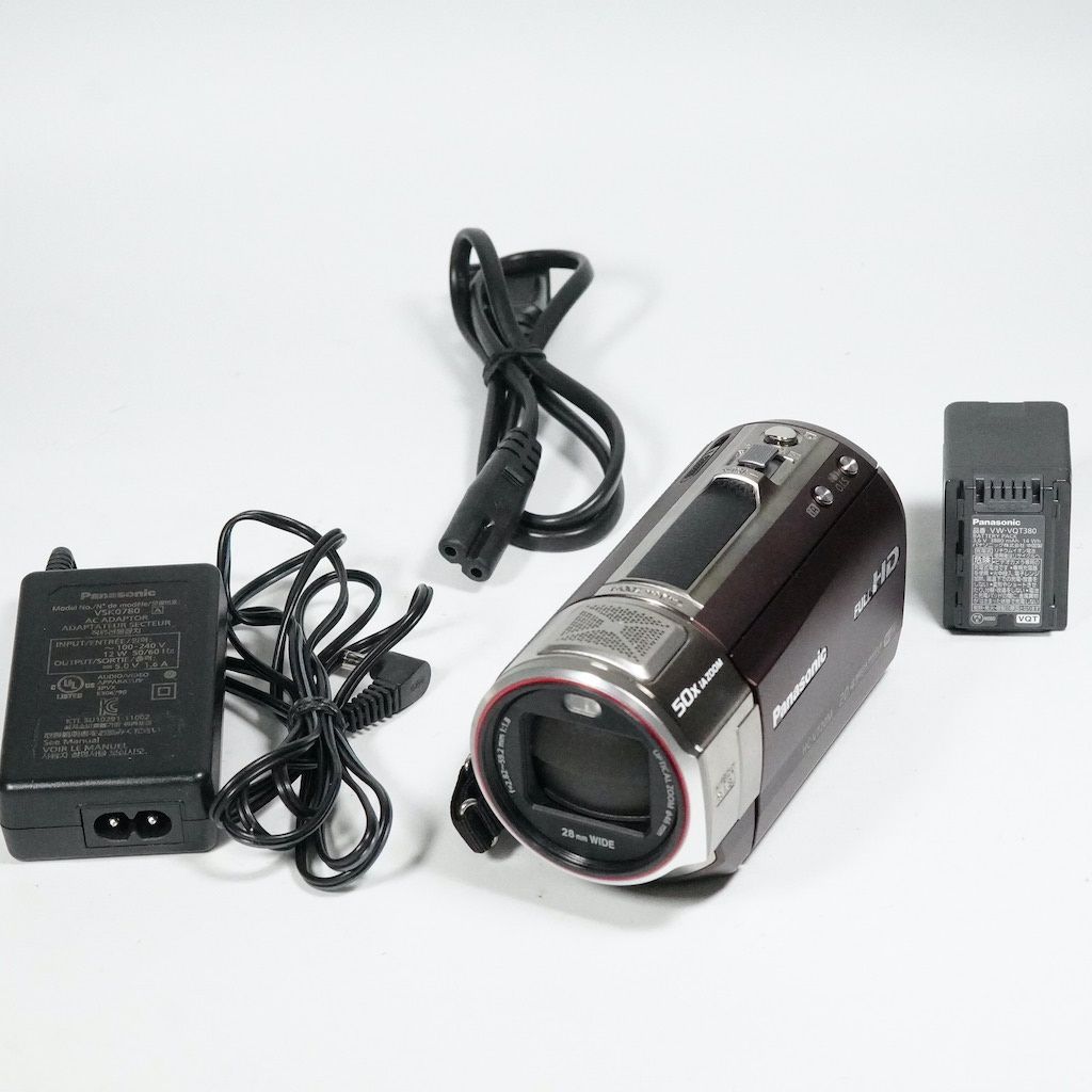 【動作確認ＯＫ】Panasonic　HC-V720M Panasonic パナソニック HC-V720M ブラウン 動作OK 返金保証 /2447