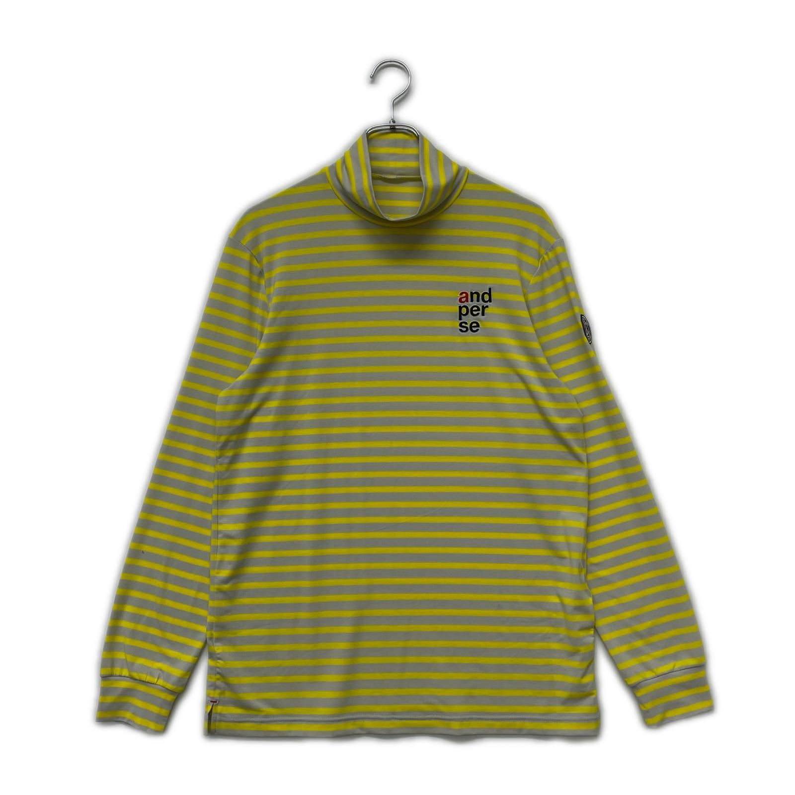 中古 メンズ アンパスィ and per se 長袖シャツ L イエロー ハイネック