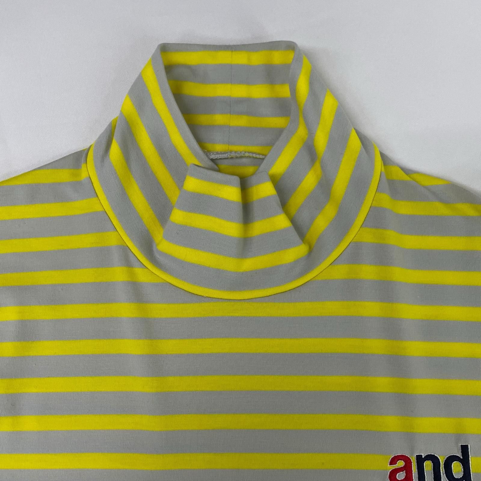 中古 メンズ アンパスィ and per se 長袖シャツ L イエロー ハイネック