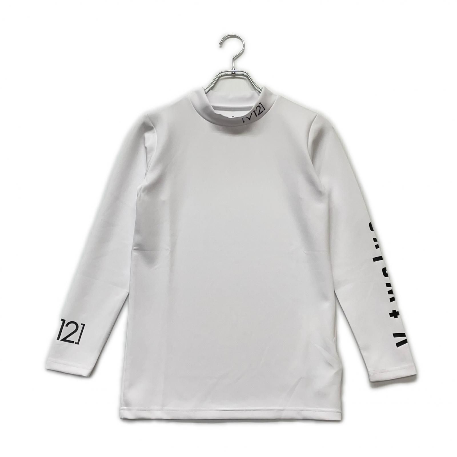 レディース ヴィ トゥエルヴ V 12 長袖シャツ S 白 ホワイト モックネック インナー