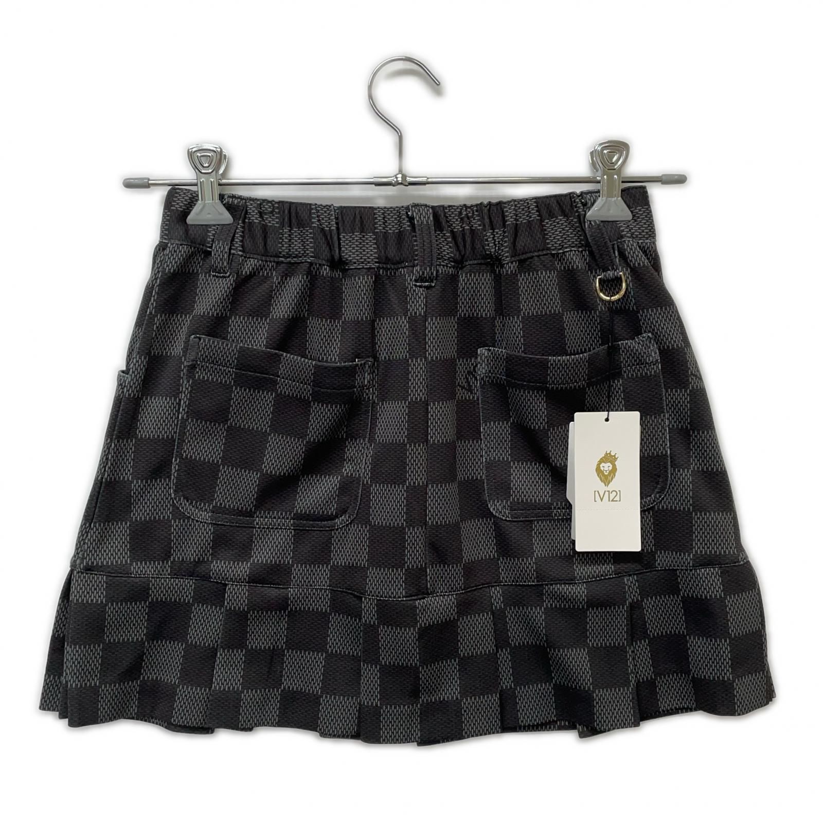 レディース ヴィ トゥエルヴ V 12 スカート 1 M 黒 一体型インナーパンツ 総柄