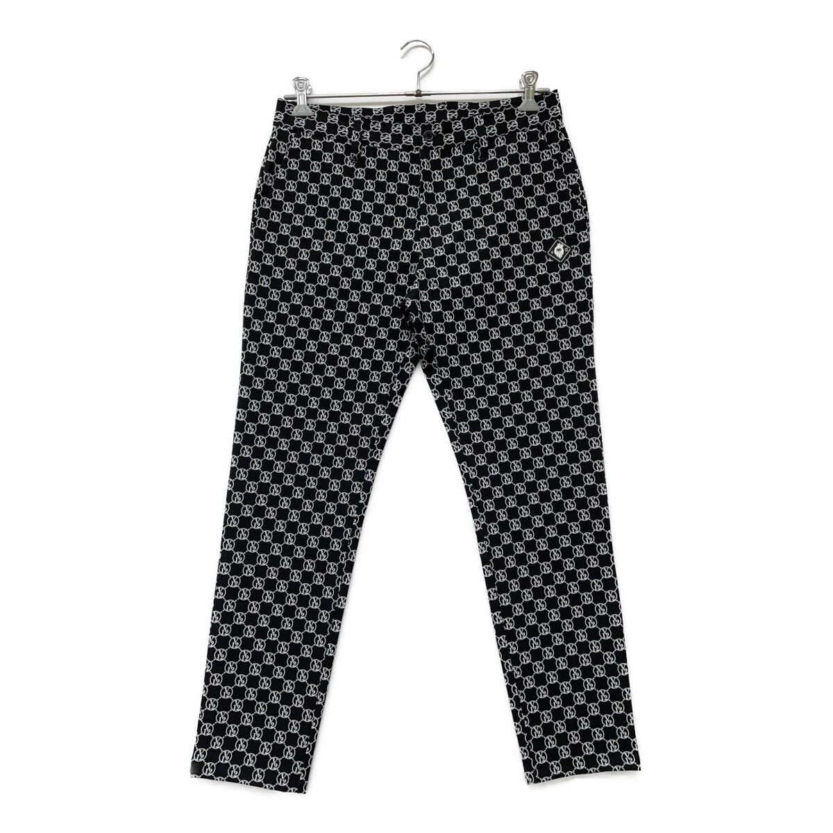 メンズ ヴィ トゥエルヴ V 12 パンツ L 黒 白 ブラック モノグラム柄 ロゴ総柄 春夏