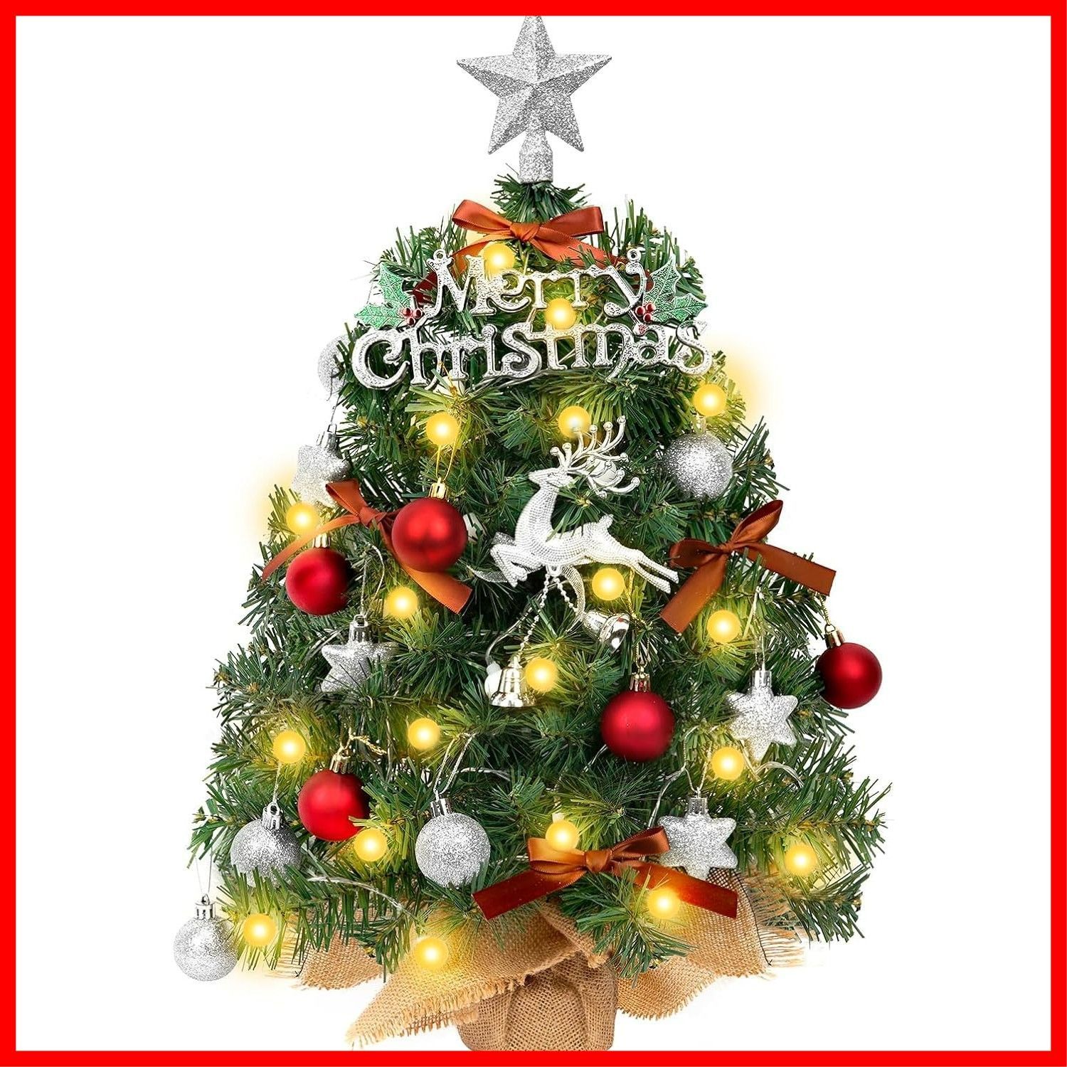 クリスマスツリー飾り見本 クリスマスツリー 卓上 枝数80本 ミニ yazi クリスマスツリー led