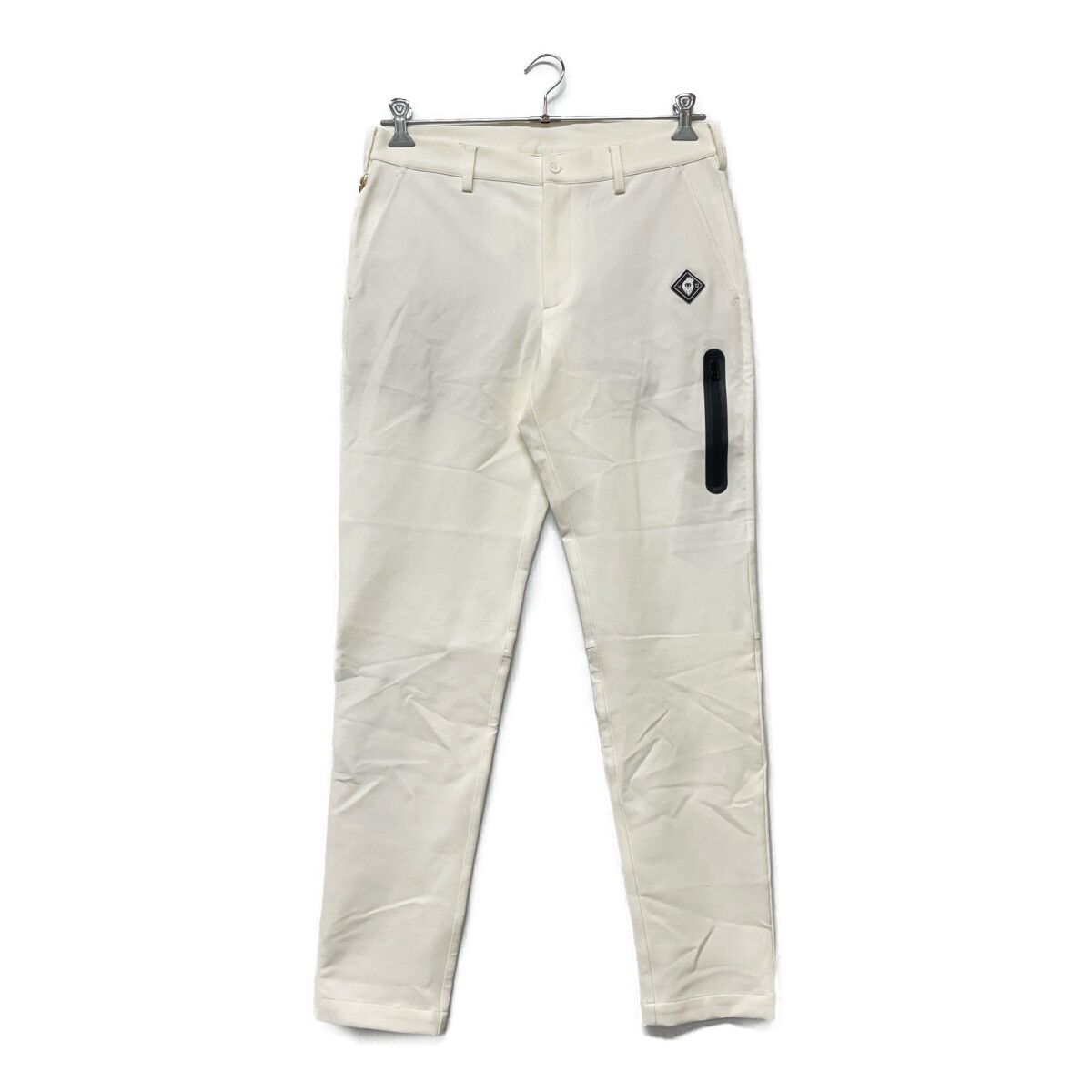 メンズ ヴィ トゥエルヴ V 12 パンツ L 白 ホワイト ロゴプリント ダンボールニット