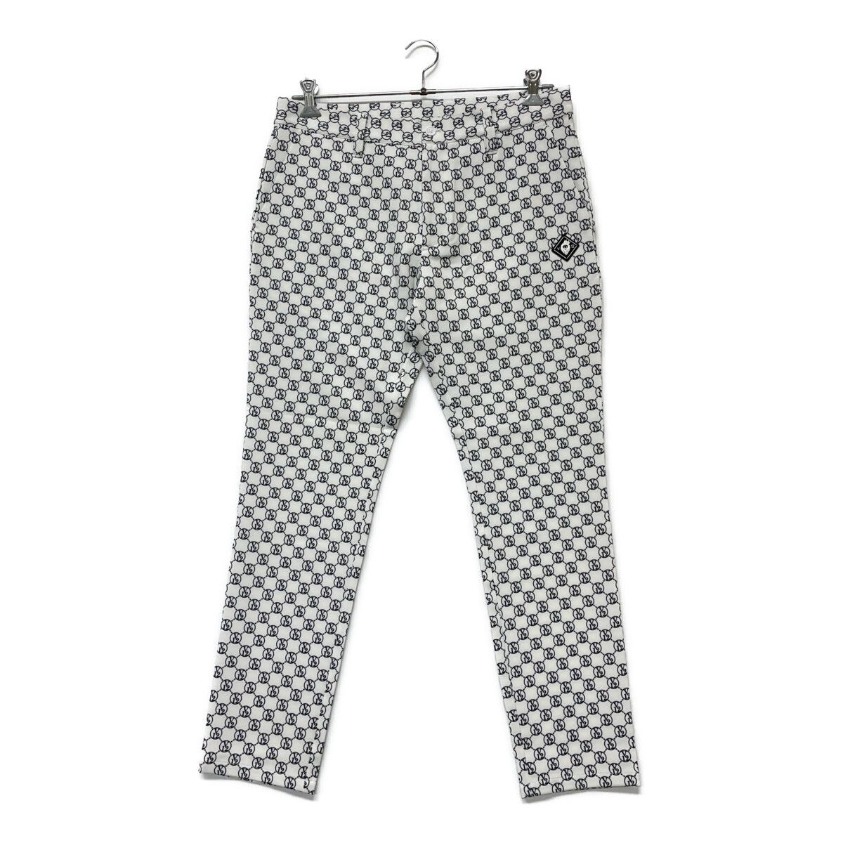 メンズ ヴィ トゥエルヴ V 12 パンツ XL 白×黒 ホワイト モノグラム柄 ロゴ総柄 春夏
