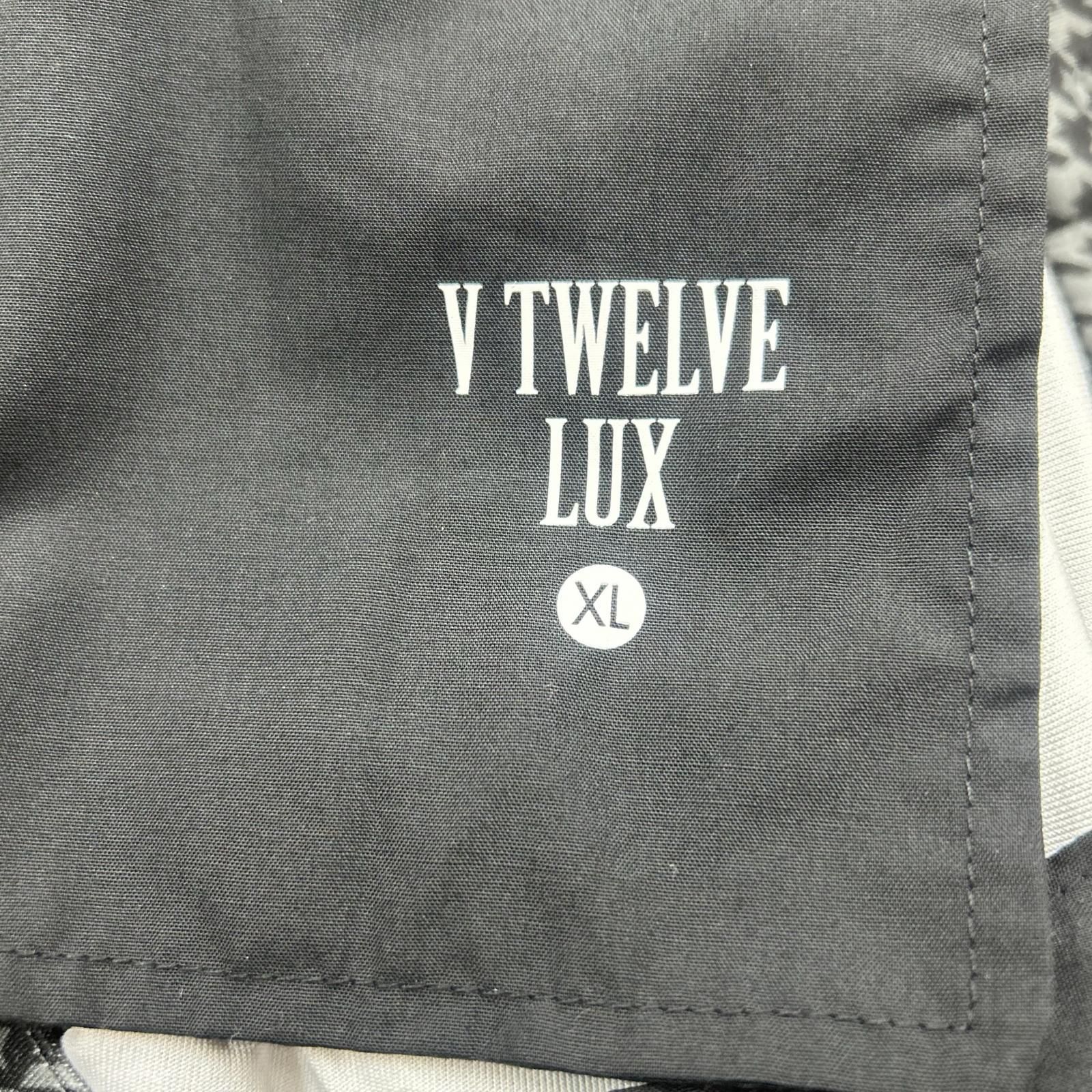 未使用品 メンズ ヴィ・トゥエルヴ V12 パンツ XL 黒 ブラック 千鳥柄