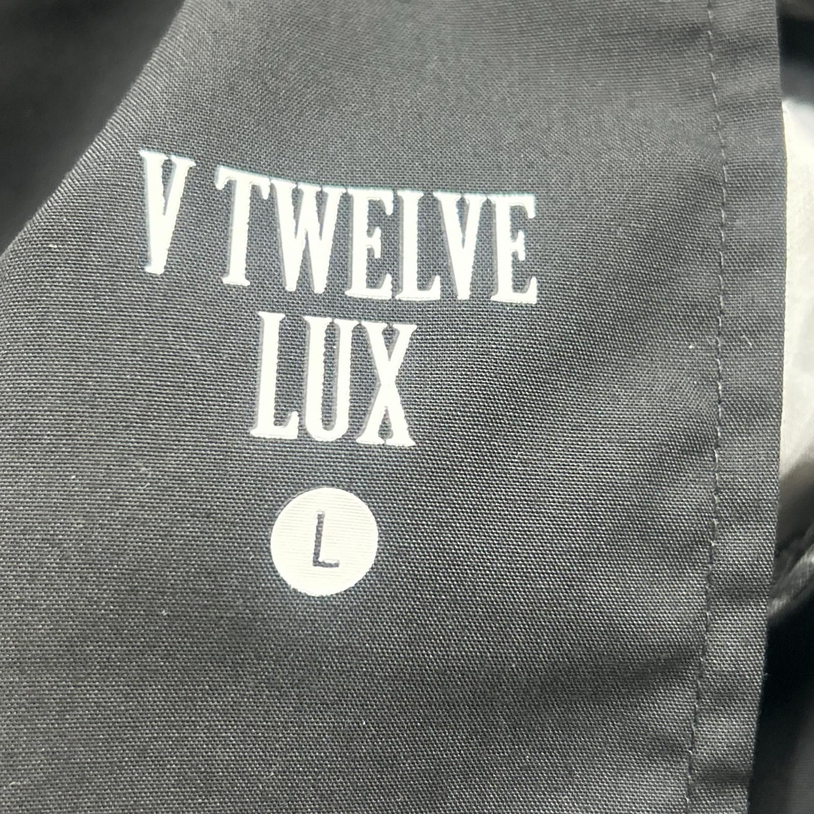 未使用品 メンズ ヴィ・トゥエルヴ V12 パンツ L 黒 ブラック 千鳥柄