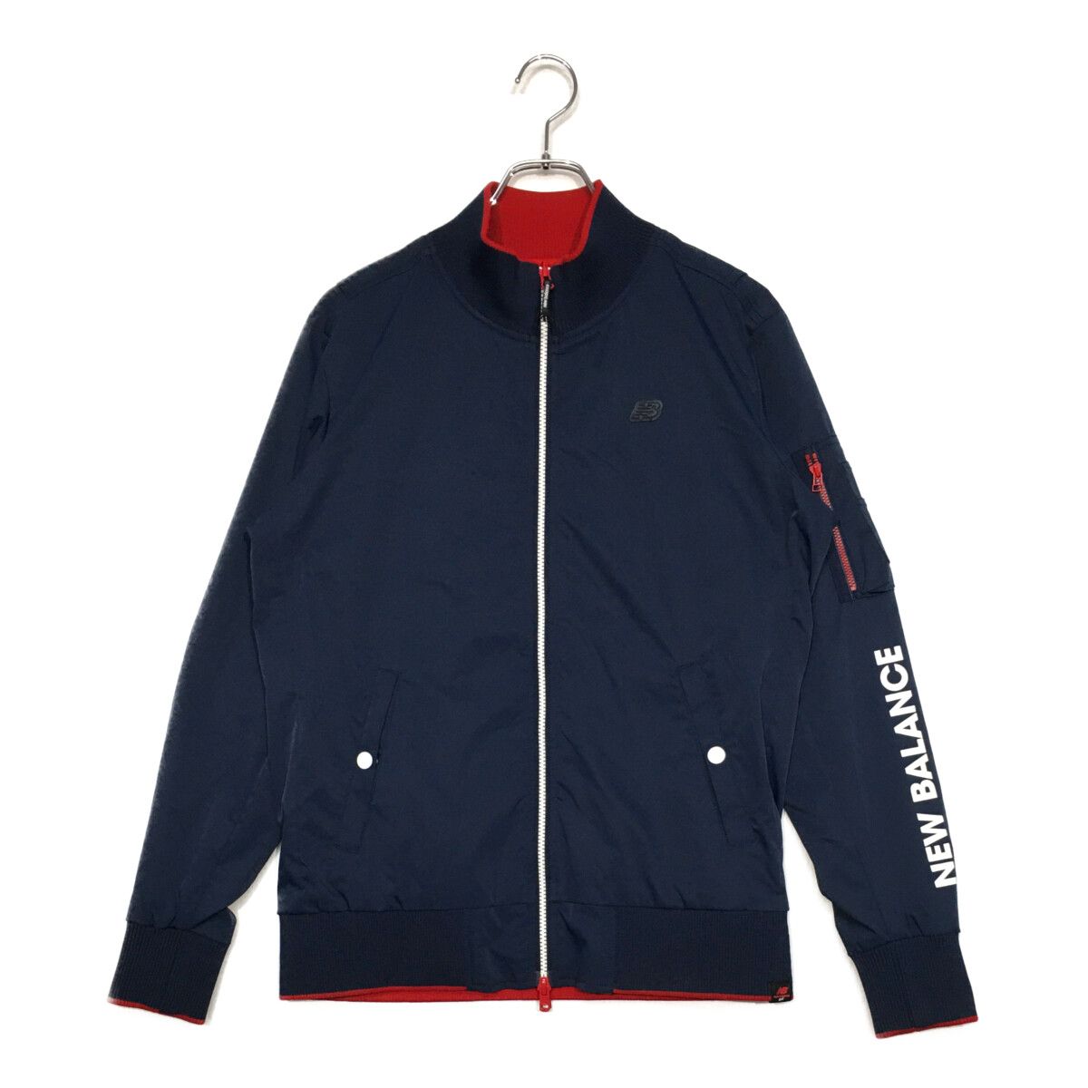 ゴルフ New Balance ジャケット ネイビー/レッド サイズ6 中古 メンズ ニューバランスゴルフ New Balance golf フルジップ