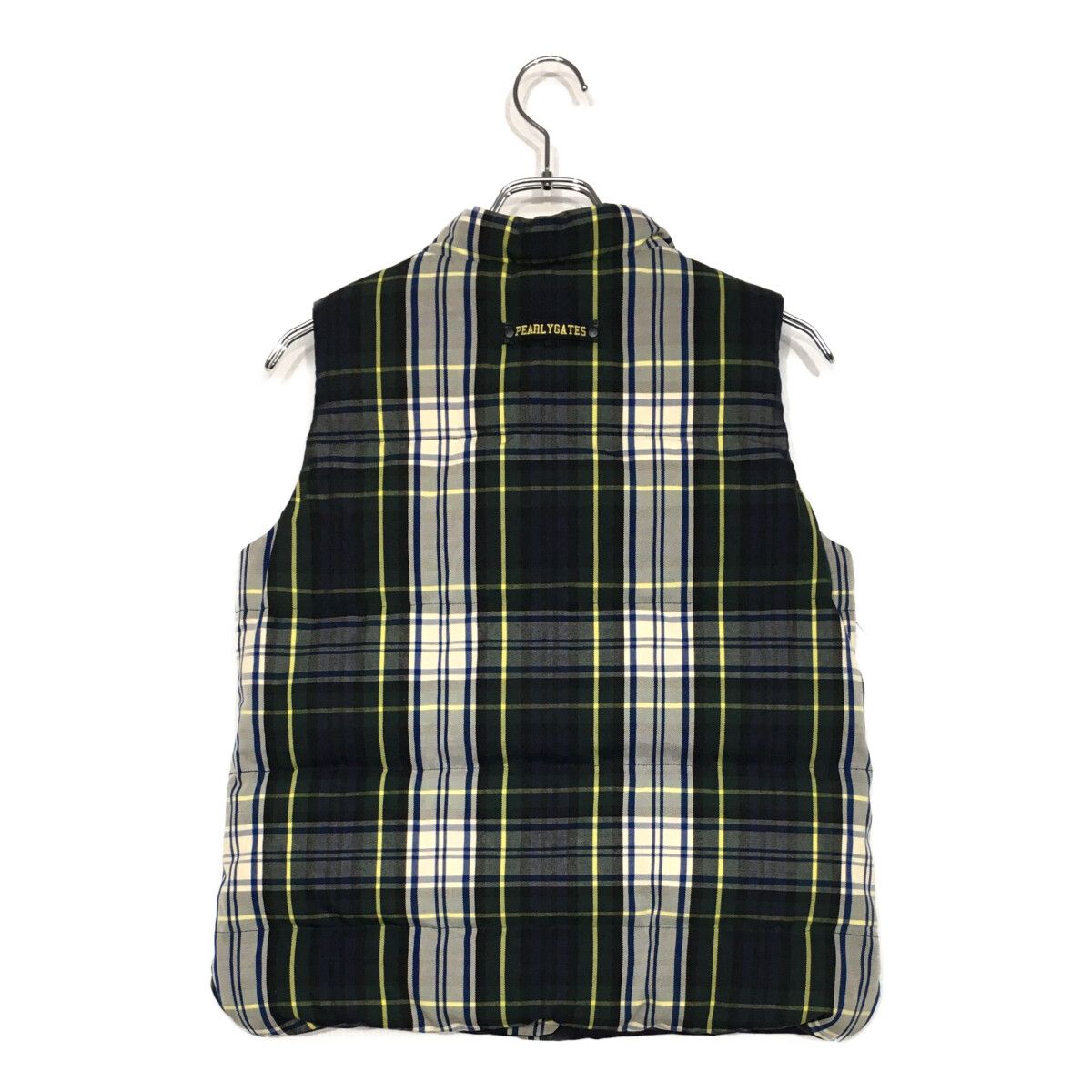 パーリーゲイツ　ダウンベスト　チェック柄 中古 レディース パーリーゲイツ PEARLY GATES ダウンベスト 1(M) 紺系