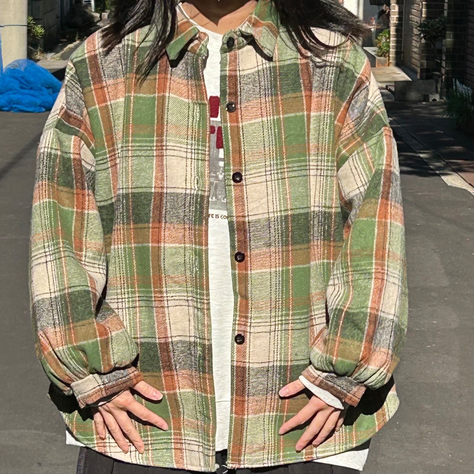 70年代　ヴィンテージ　裏ボア　チェックジャケット 楽天市場】70年代 キャンパス CAMPUS チェック柄 ランチコート ウール