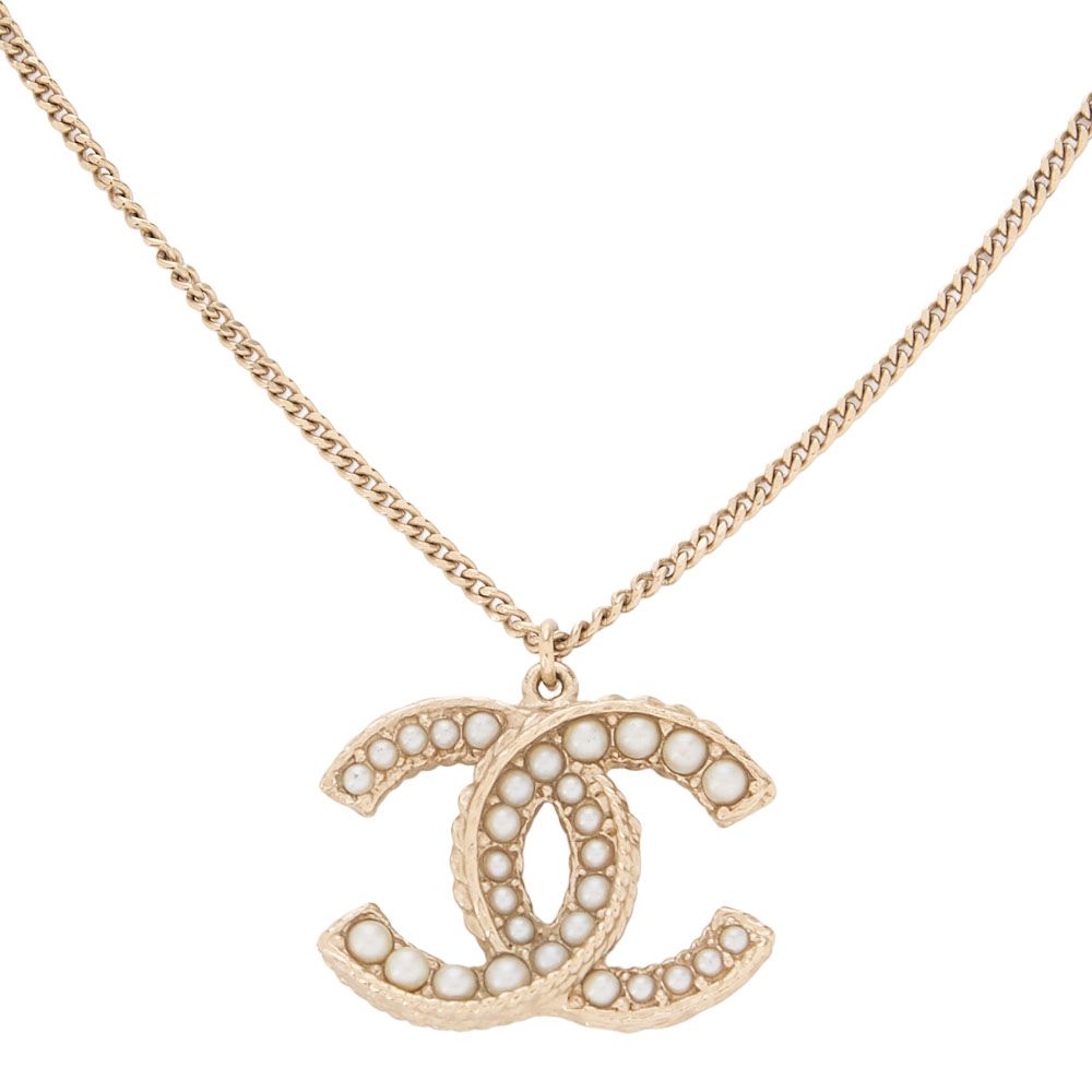 CHANEL シャネル ココマーク フェイクパール ネックレス 14 B GP ゴールド ゴールドメッキ チェーン イヤリング ハイブランド