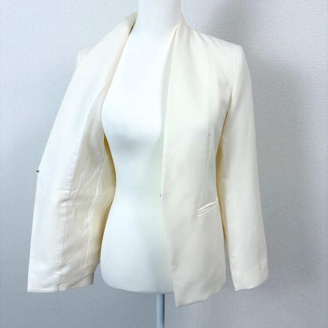 美品】 Theory luxe ノーカラージャケット フック 38 ホワイト - メルカリ