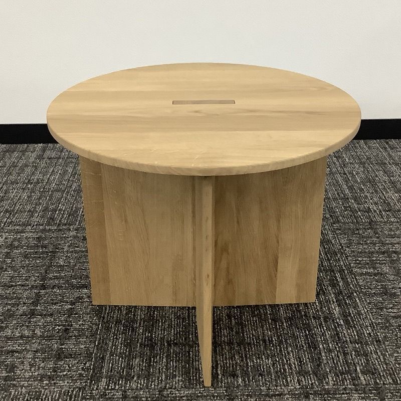 ヴィンテージ カリモク家具 木製 ラウンドテーブル サイドテーブル 円卓 円型 中古 サイドテーブル カリモク家具 日本製 円型 ラウンド ナチュラル
