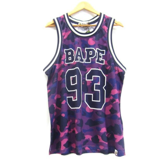 A BATHING APE ア ベイシング エイプ COLOR CAMO BASKETBALL TANK TOP SIZE:L メンズ 衣類 □UF4373