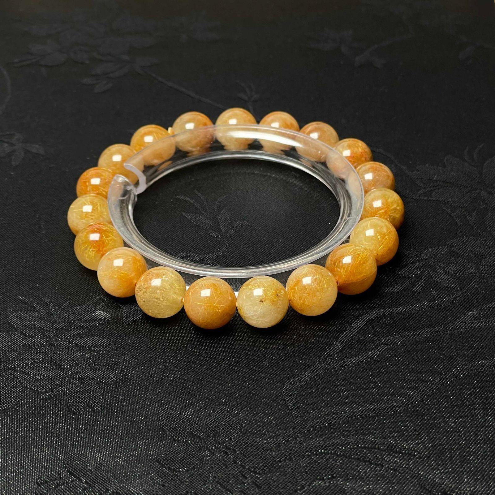 売約済み　タイチンルチル　タイガータイチンルチル　天然石　パワーストーン 綺麗 EU製☆ガーデンフラワータイチンルチル☆ブレスレット