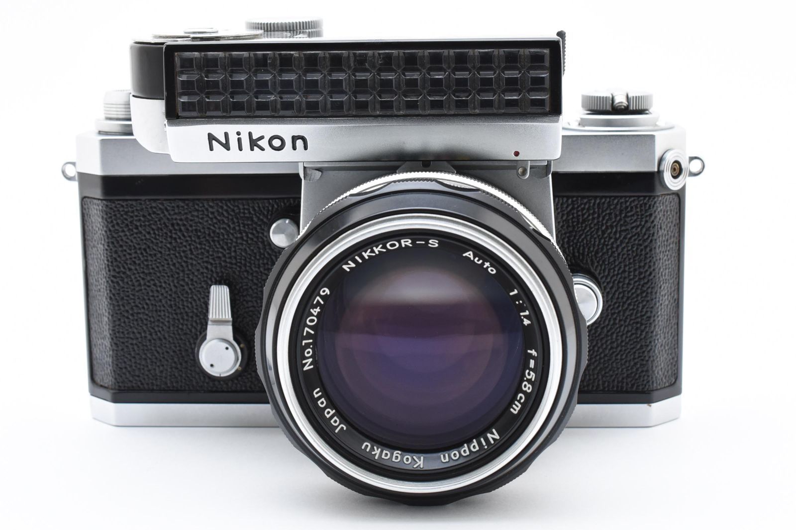 4176 L ニコン Nikon F eye level フィルムカメラ NIKKOR S Auto 1 4 58 mm PAT PEND 上