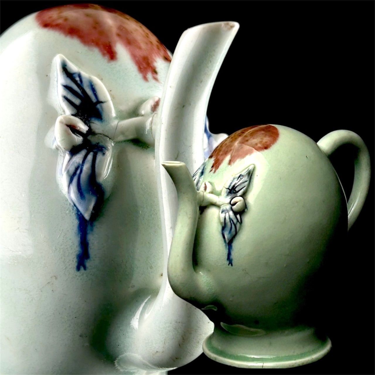 幽玄】李朝時代 桃型水注 時代 朝鮮 李朝 中国 唐 宋 明 唐物 古物