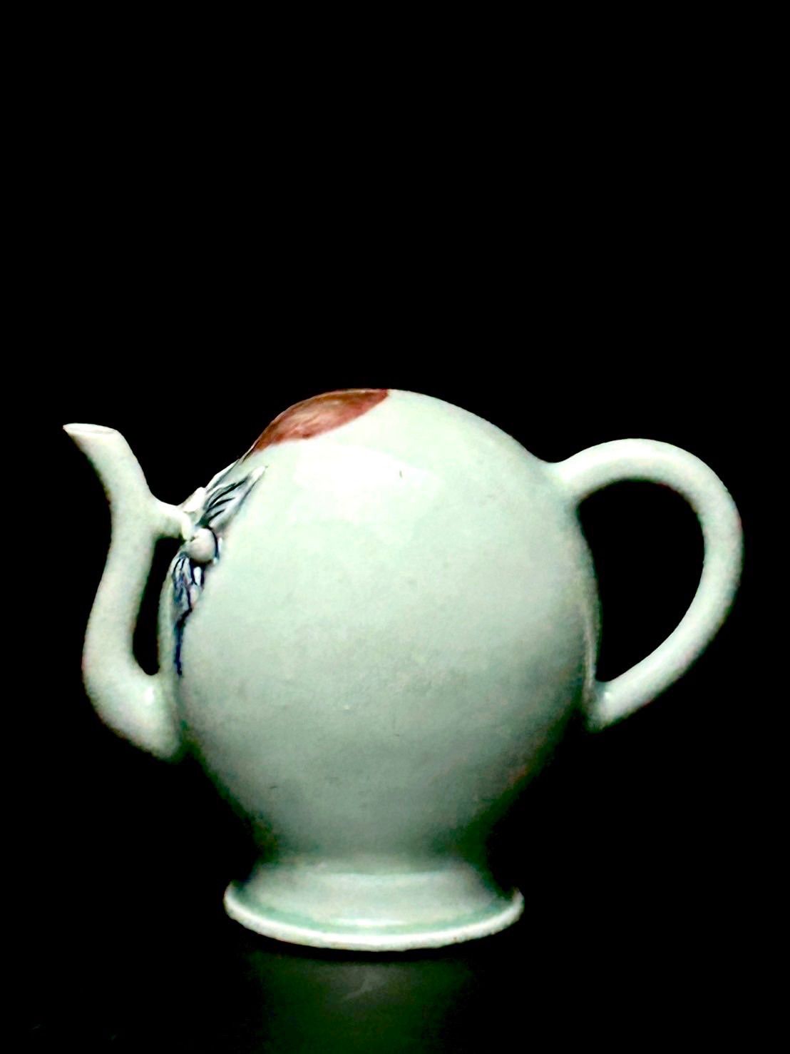 幽玄】李朝時代 桃型水注 時代 朝鮮 李朝 中国 唐 宋 明 唐物 古物