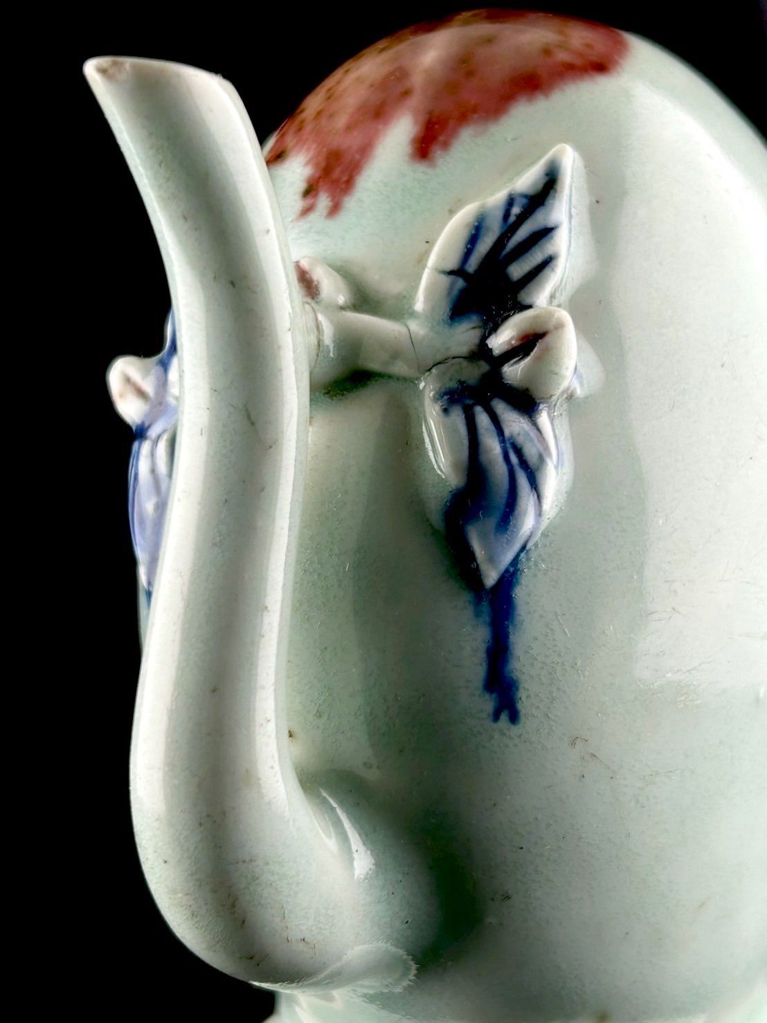 幽玄】李朝時代 桃型水注 時代 朝鮮 李朝 中国 唐 宋 明 唐物 古物