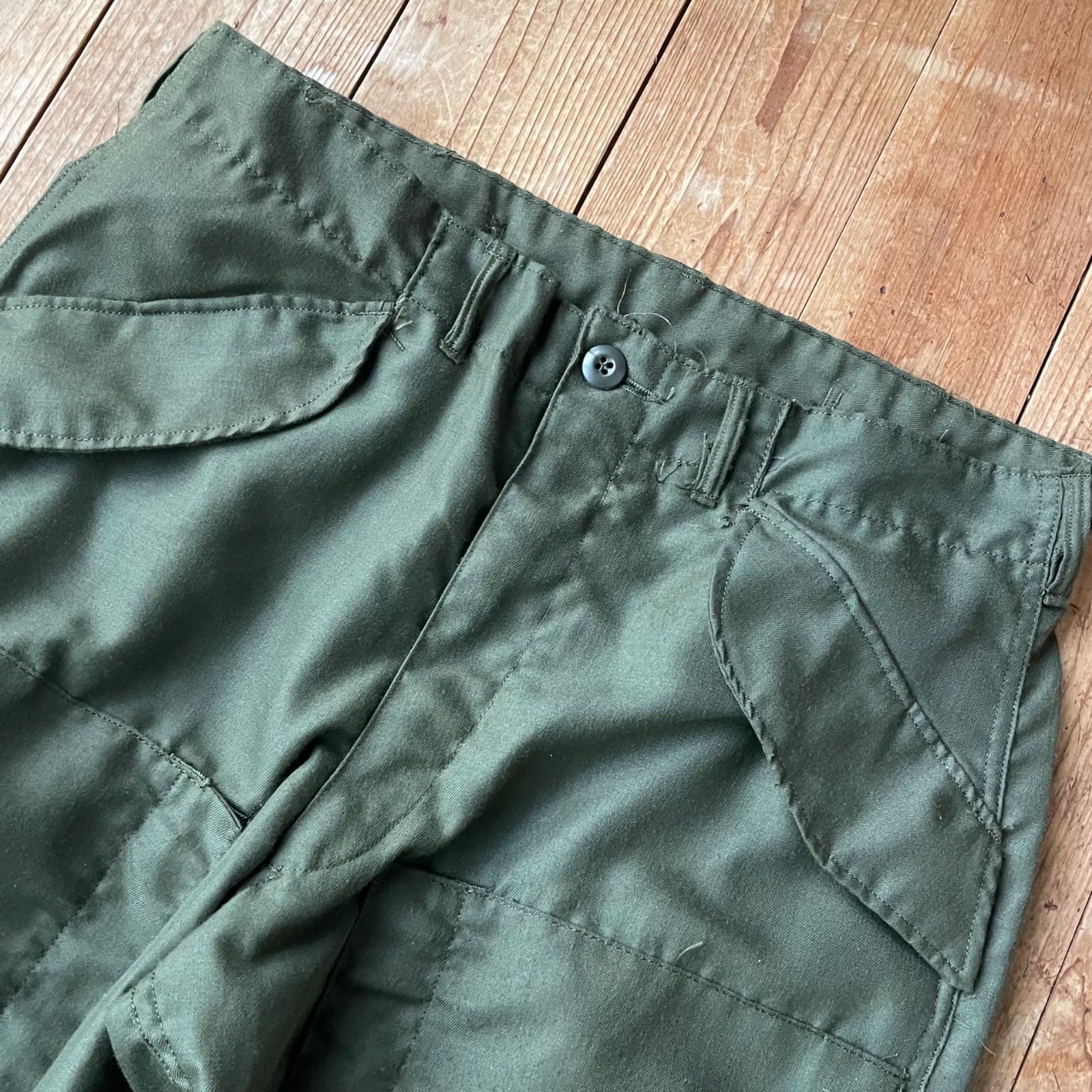 70 s US ARMY helicopter crew pants. 古着 ミリタリーパンツ カーゴ カーキ GENERALジッパー ヘリクルーパンツ
