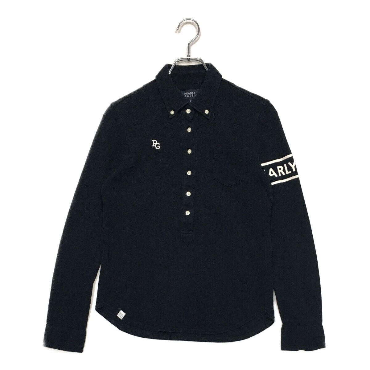 中古 レディース パーリーゲイツ PEARLY GATES 長袖ポロシャツ 0(S) 紺