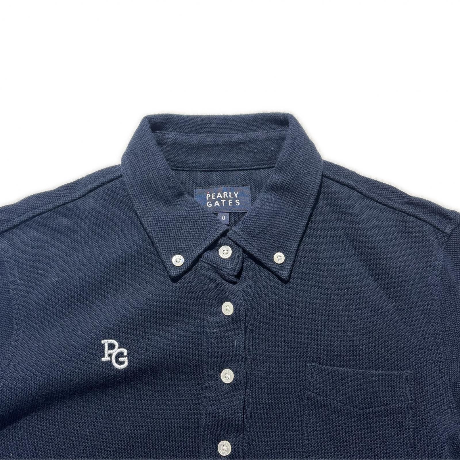 中古 レディース パーリーゲイツ PEARLY GATES 長袖ポロシャツ 0(S) 紺