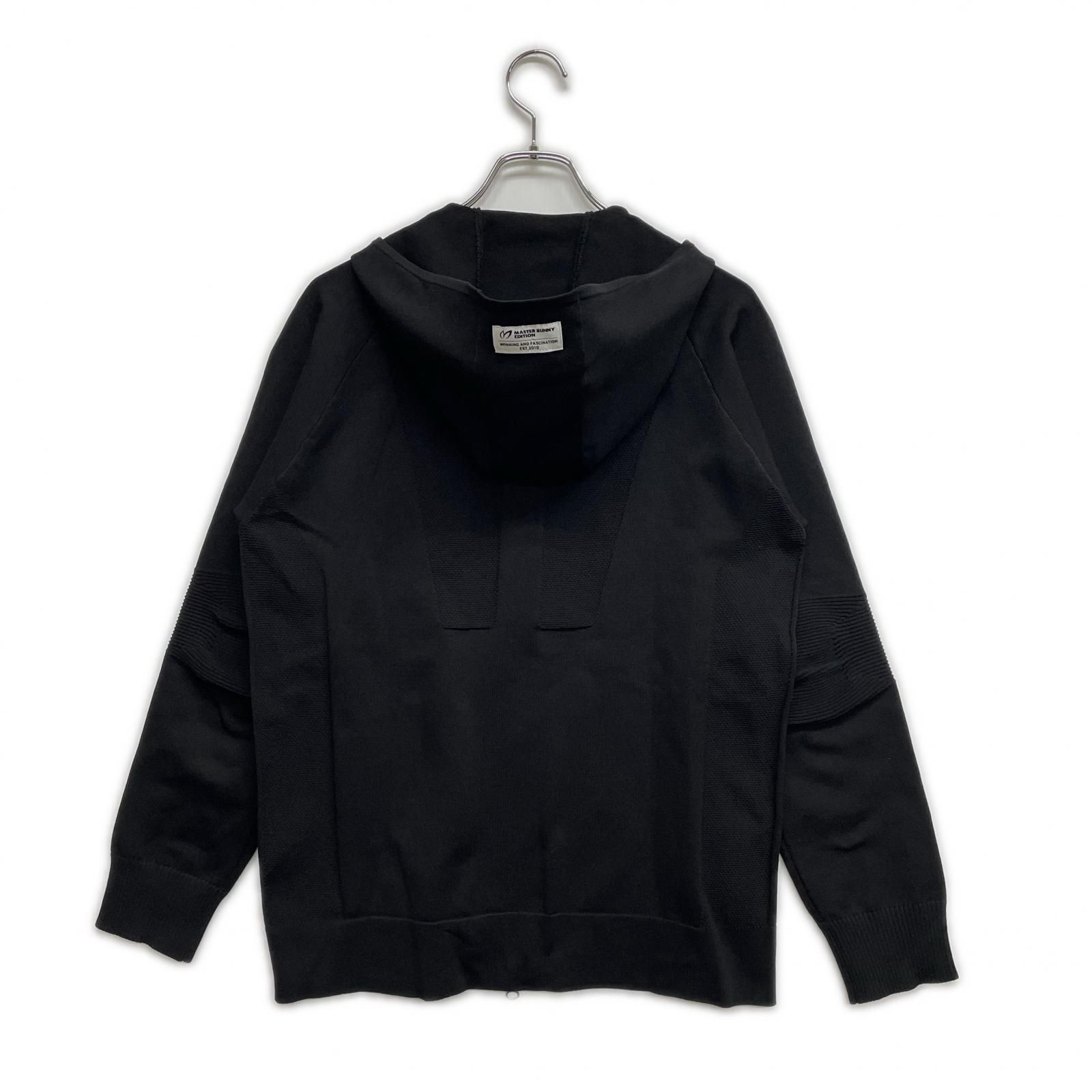 メンズ マスターバニーエディション MASTER BUNNY EDITION ニットアウター 4 M 黒 ブラック パーカー ダブルジップ