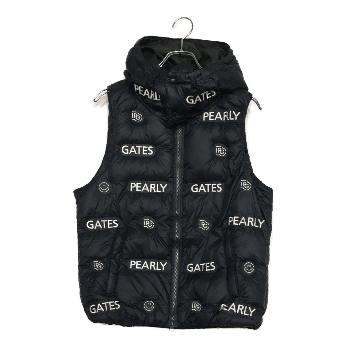 PEARLY GATES ダウンベスト 黒 サイズ4 中古 メンズ パーリーゲイツ PEARLY GATES ダウンベスト 4(M) 紺