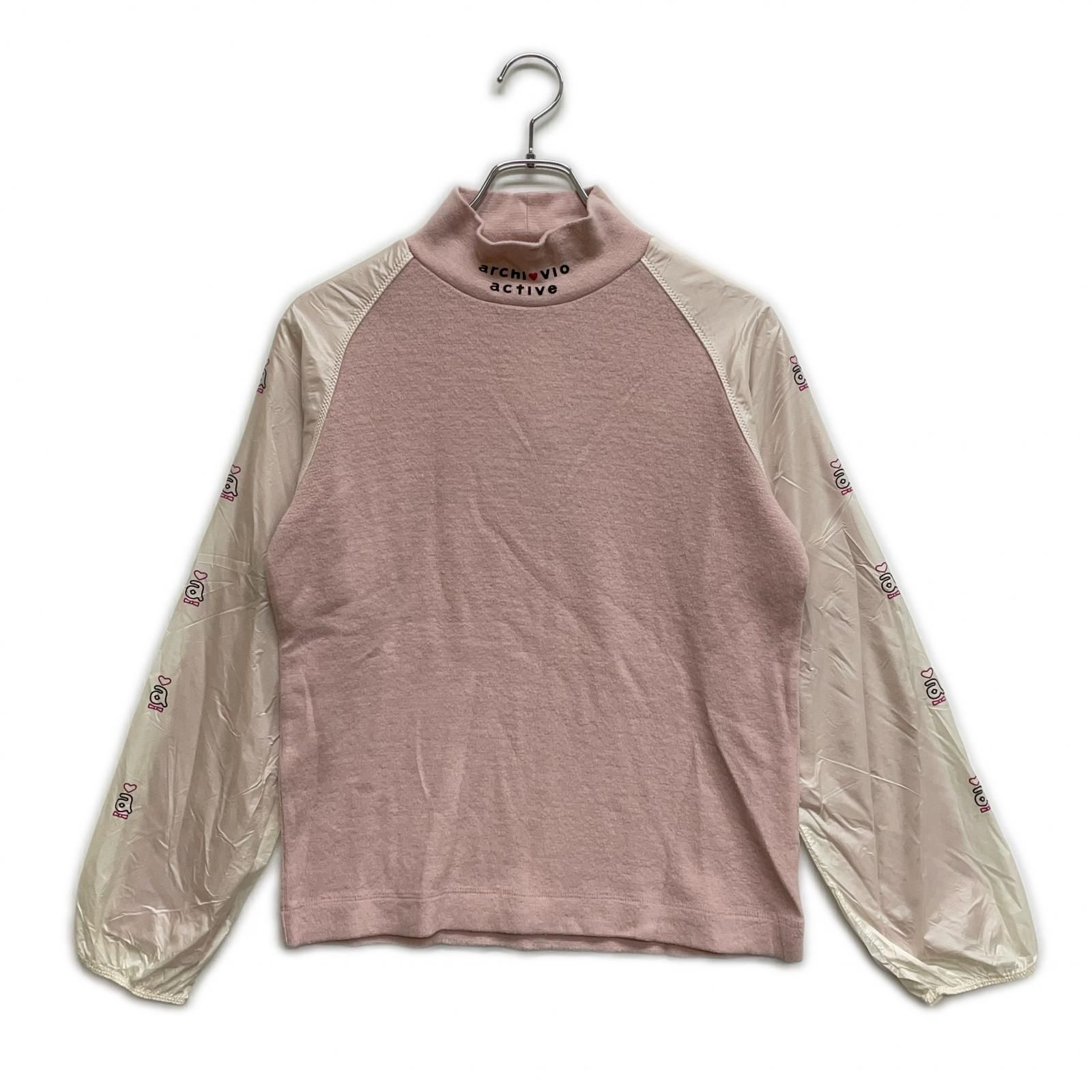 ☆archivio アルチビオ 起毛素材 ハイネックカットソー『38』☆ レディース アルチビオ archivio カットソー 38(M) ピンク ハイネック
