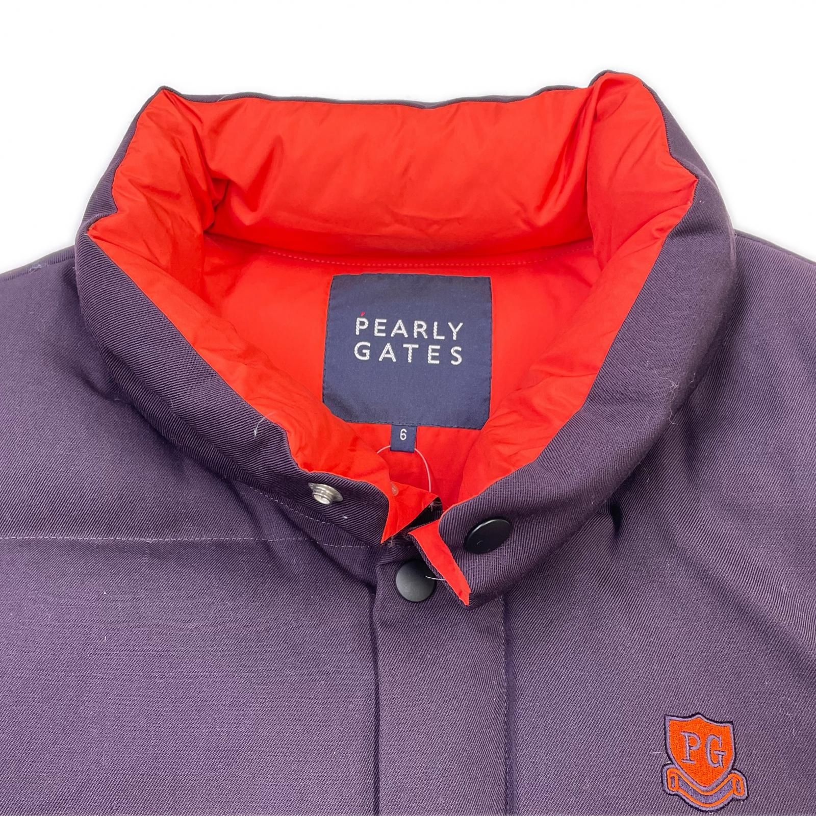 中古 メンズ パーリーゲイツ PEARLY GATES ダウンベスト 6(LL) 濃紫