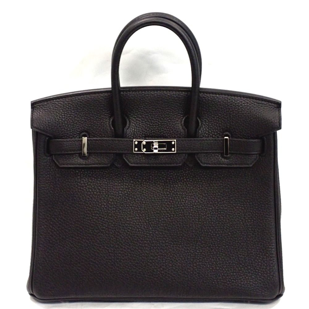 Th581681 エルメス バーキン25 トゴ ブラック/シルバー金具 Z刻印